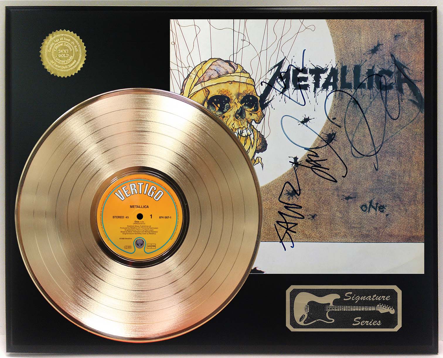 Metallica – Kill Em All Framed Gold LP Record Display C3 - Gold Record  Outlet Album and Disc Collectible Memorabilia