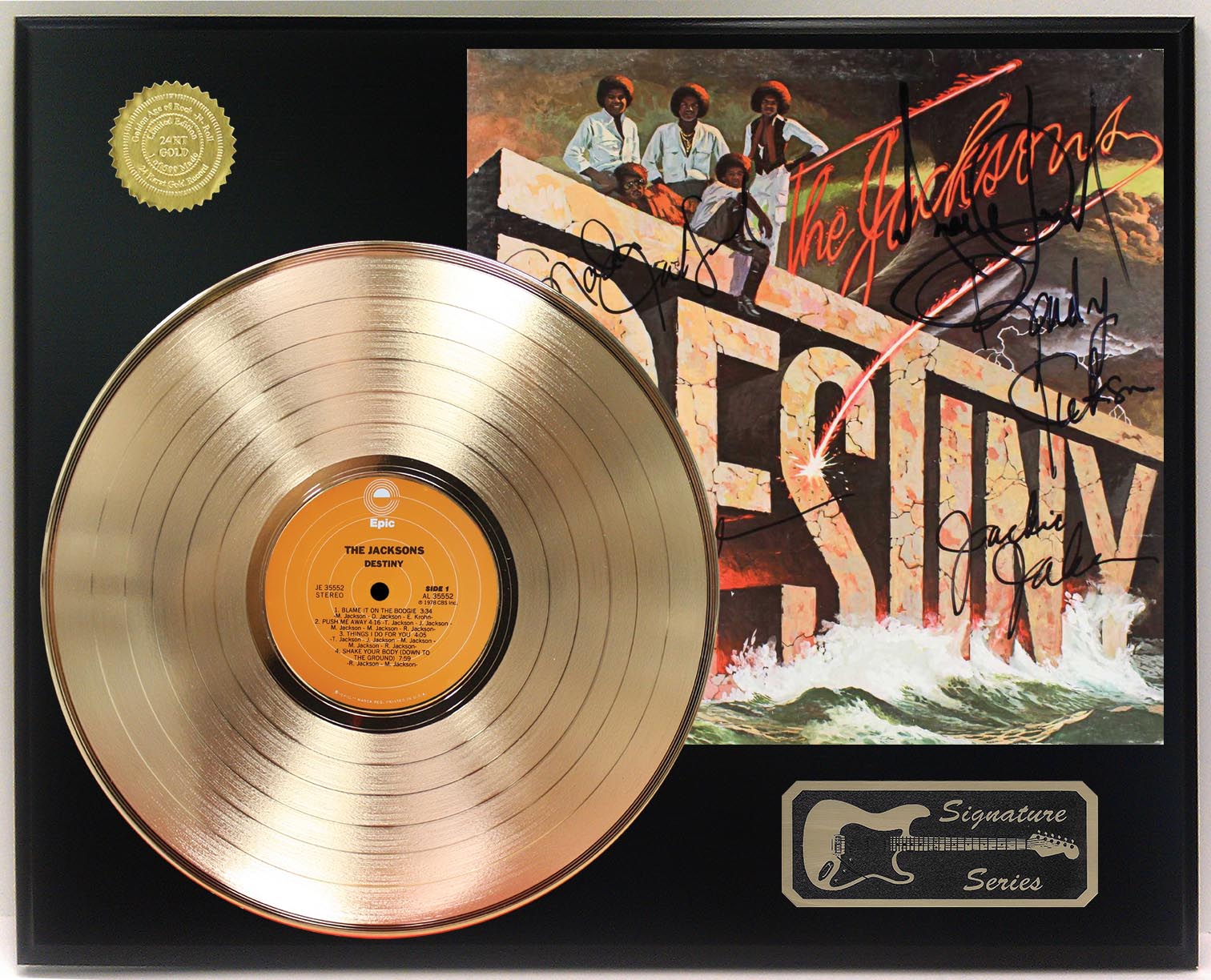 Jacksons Gold LP Record Signature Display - Gold Record Outlet Album ...