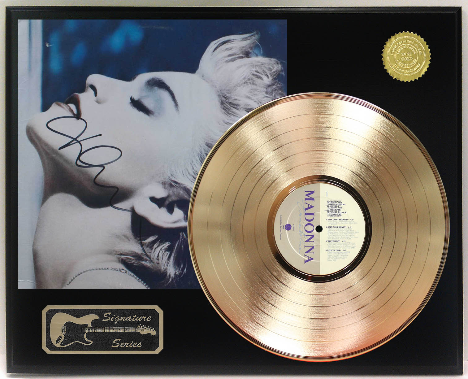 Madonna Gold LP Record Signature Display