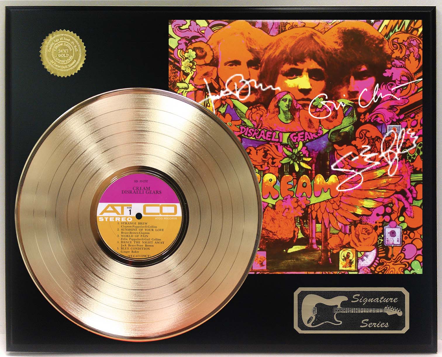 Tupac Shakur 2Pac - All Eyez On Me Gold LP Record Signature