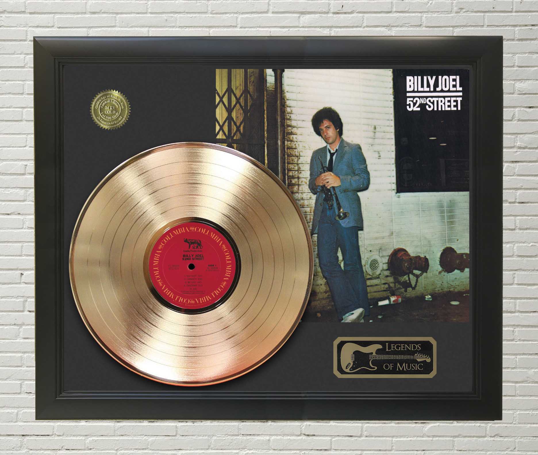 hegn kat Pil Billy Joel – 52nd Street Framed Gold Record LP Display C3 - Gold Record  Outlet Album and Disc Collectible Memorabilia