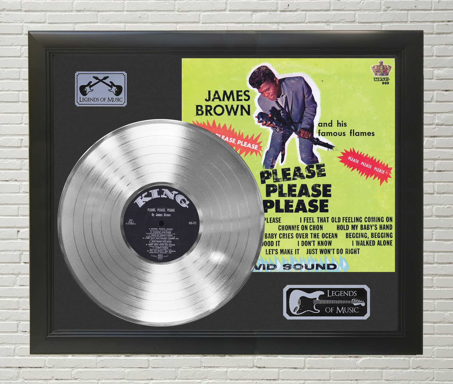 James Brown – Please Please Please Framed Platinum LP Record