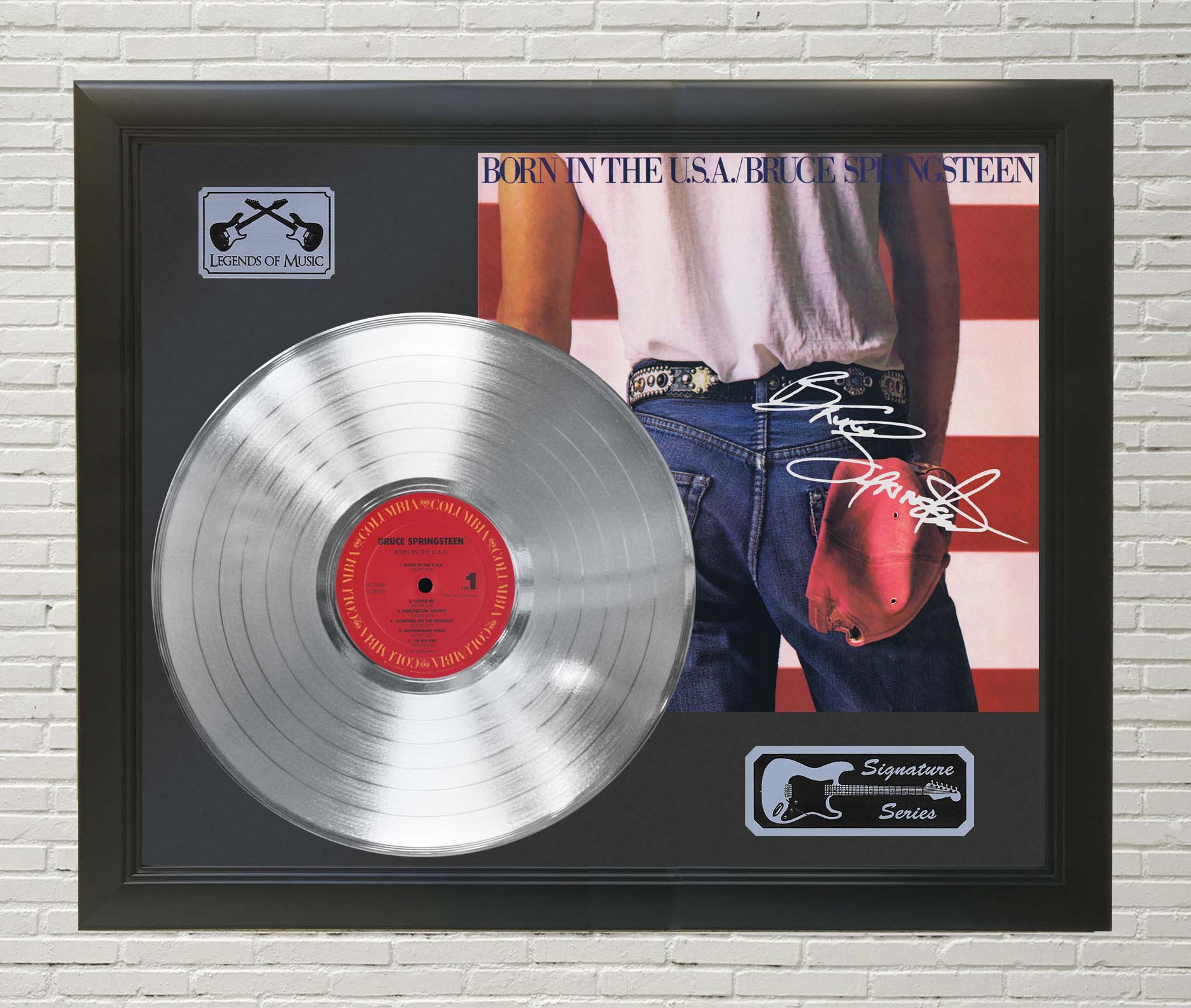 Bruce Springsteen - Born In The USA Platinum LP Record Framed Signature  Display M4