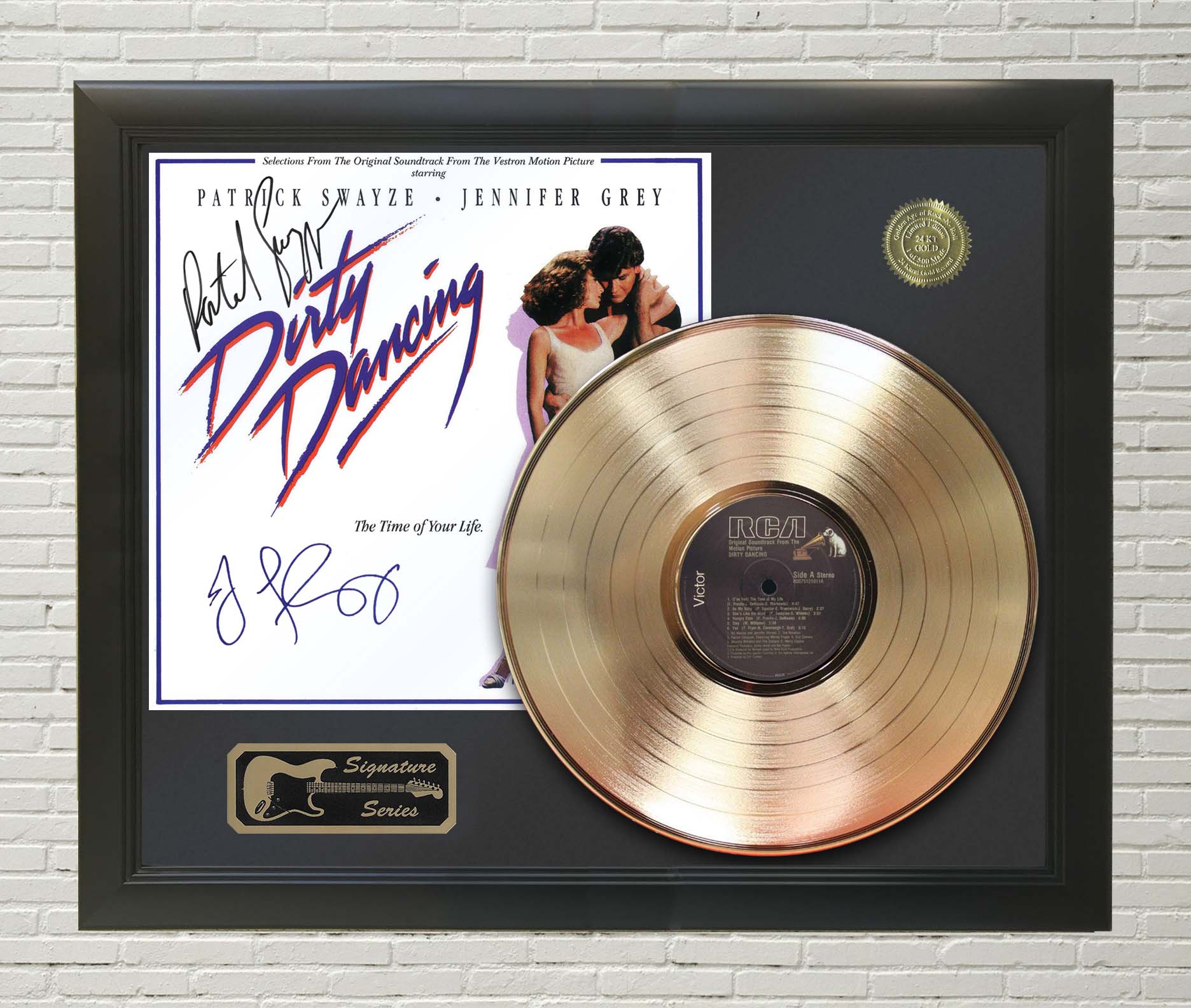 Bugsering kompression race Dirty Dancing Soundtrack Framed Signature Gold LP Record Display M4 - Gold  Record Outlet Album and Disc Collectible Memorabilia