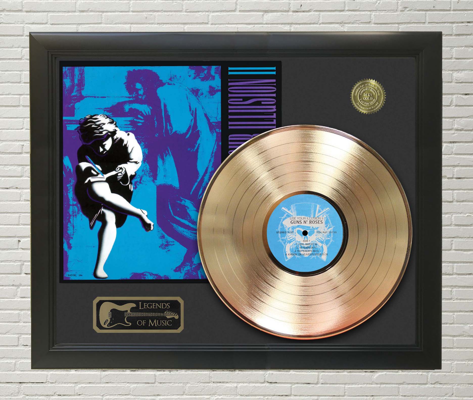 Guns N Roses – Use Your Illusion 2 Framed Gold LP Record 