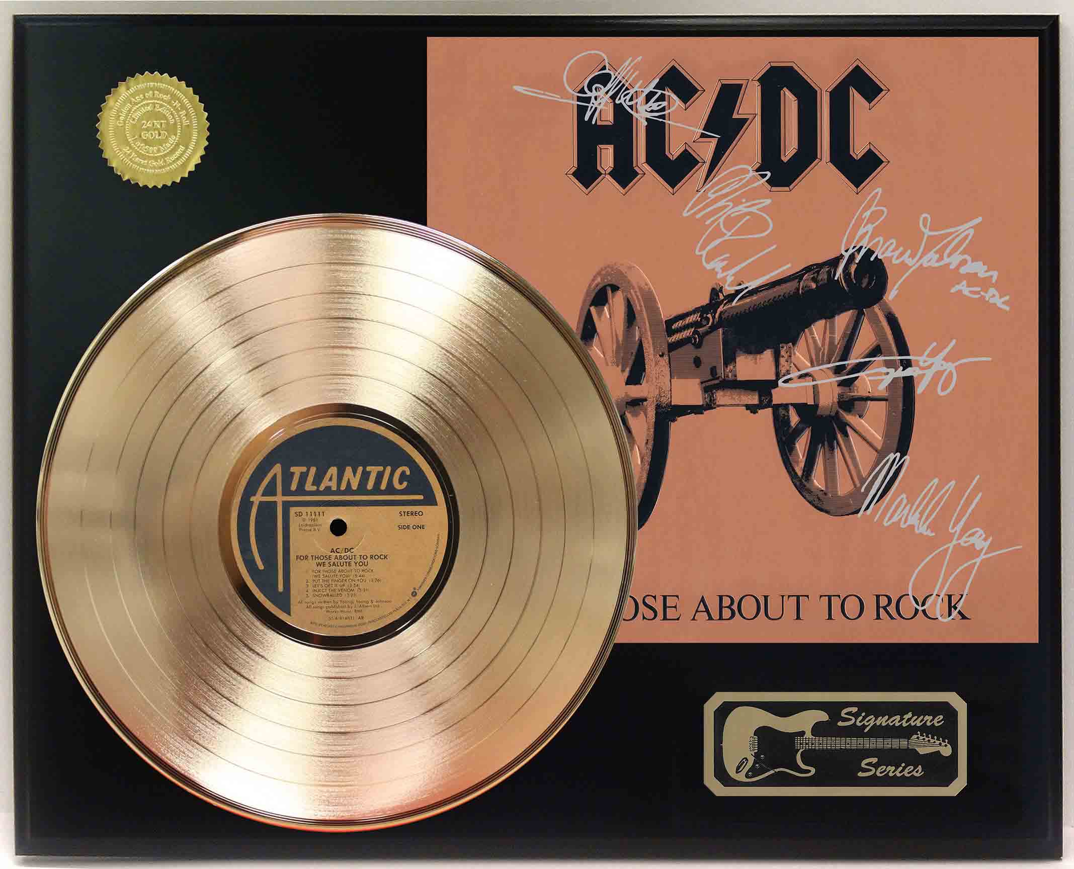 AC&DC Rock & Roll will never die vinyl record wall sign plaque 