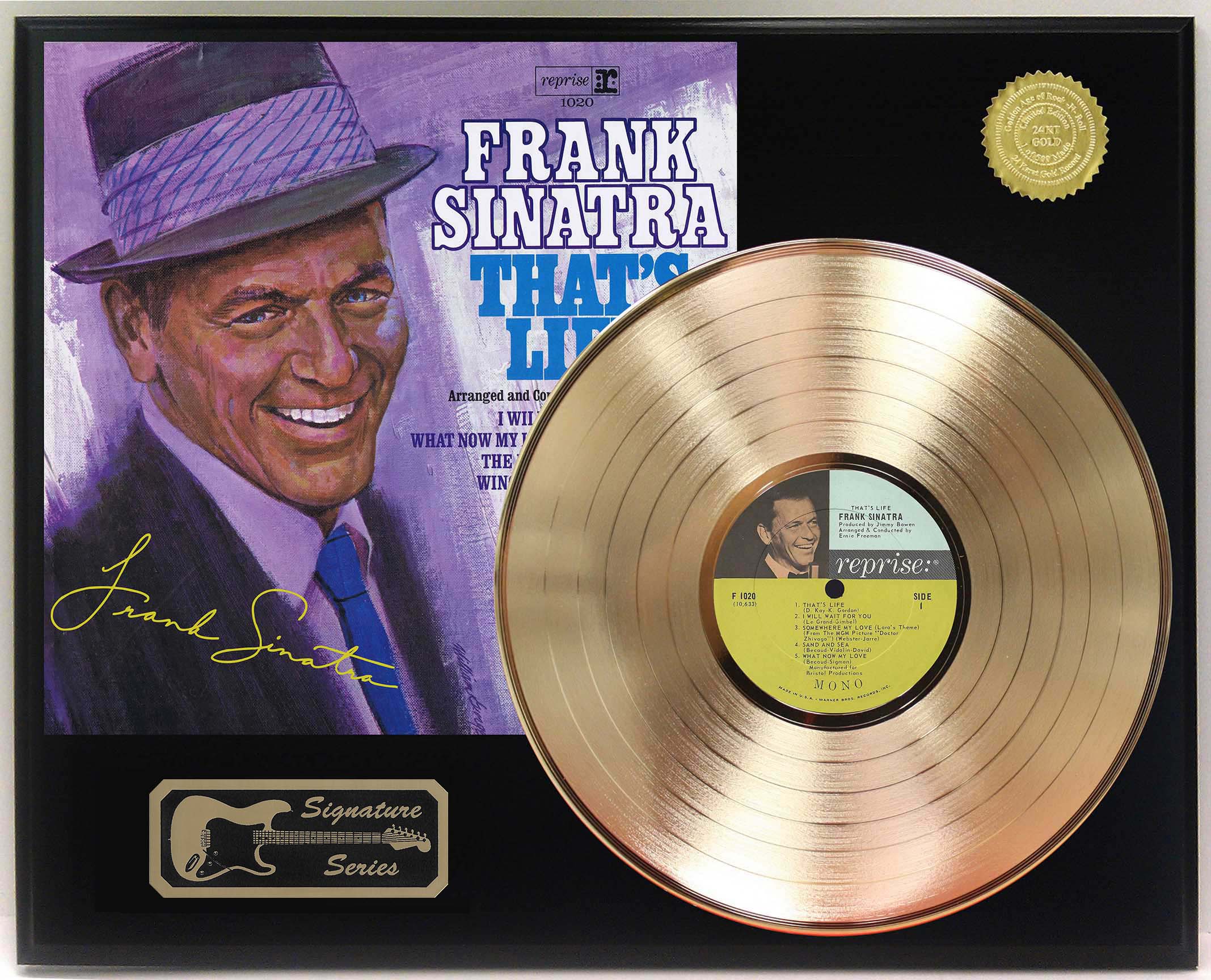 Frank Sinatra That’s Life Gold Lp Record Record Signature Display C3 Gold Record Outlet