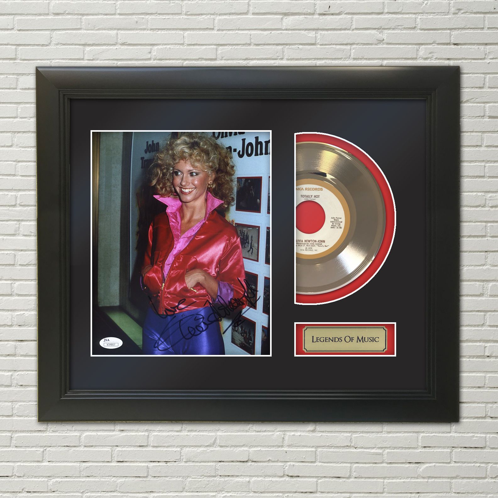 Olivia Newton John - Totally Hot Reproduction Signature Framed 45
