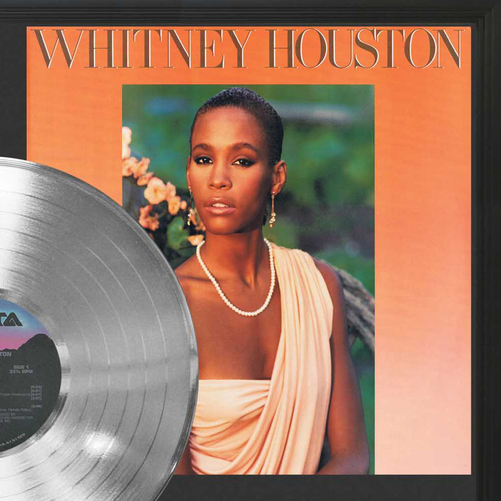 Whitney Houston – Whitney Houston Framed Platinum LP Record Display C3 ...