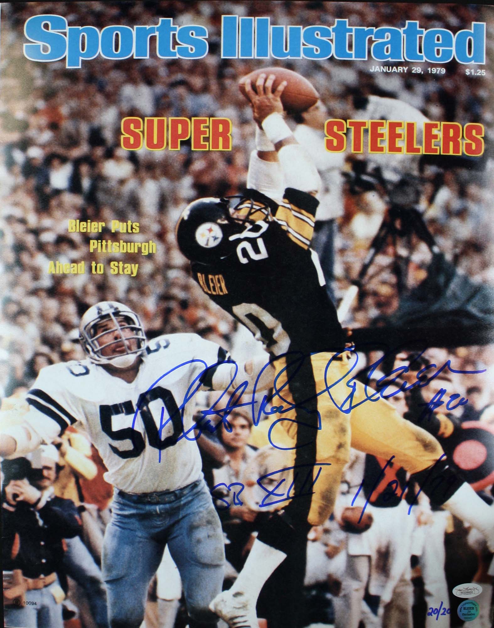 Rocky Bleier Reproduction signed archival quality photo - Gold