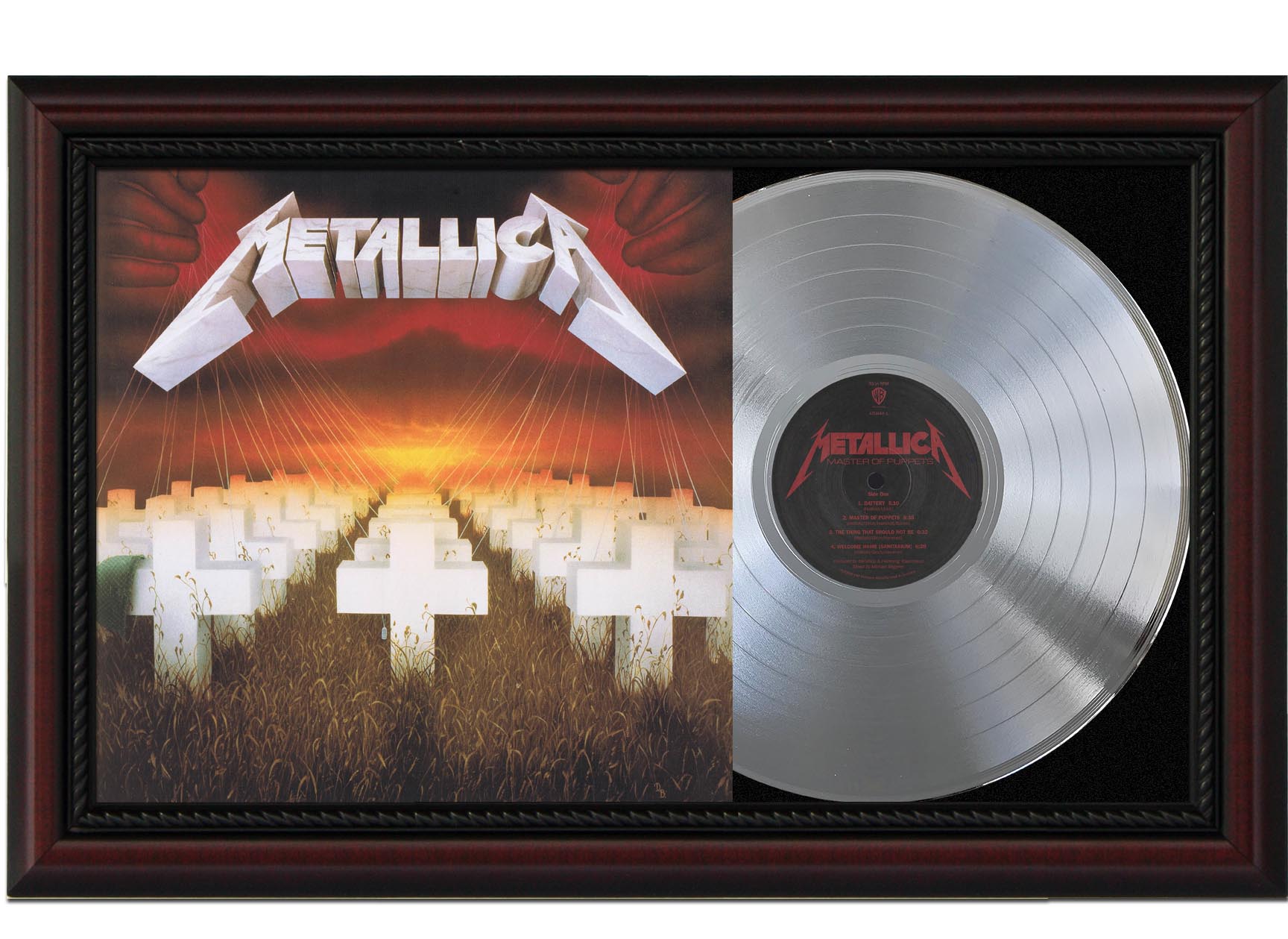 Metallica - Master of Puppets Platinum LP Record Sleeve Display 