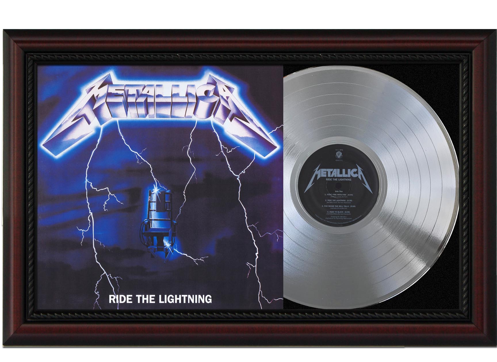 Metallica - Ride the Lightning Platinum LP Record Sleeve Display M4 - Gold  Record Outlet Album and Disc Collectible Memorabilia