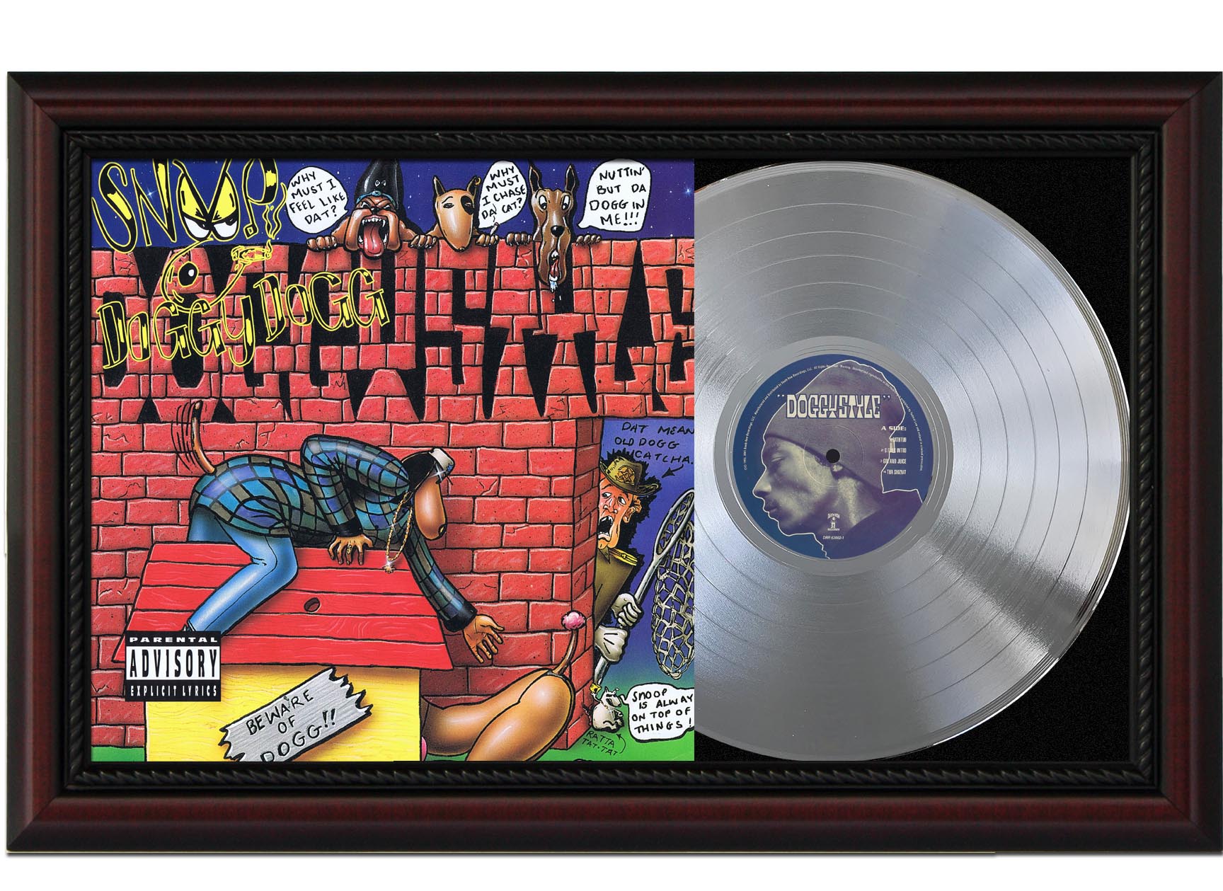 Snoop Dogg - Doggie Style Platinum LP Record Sleeve Display M4