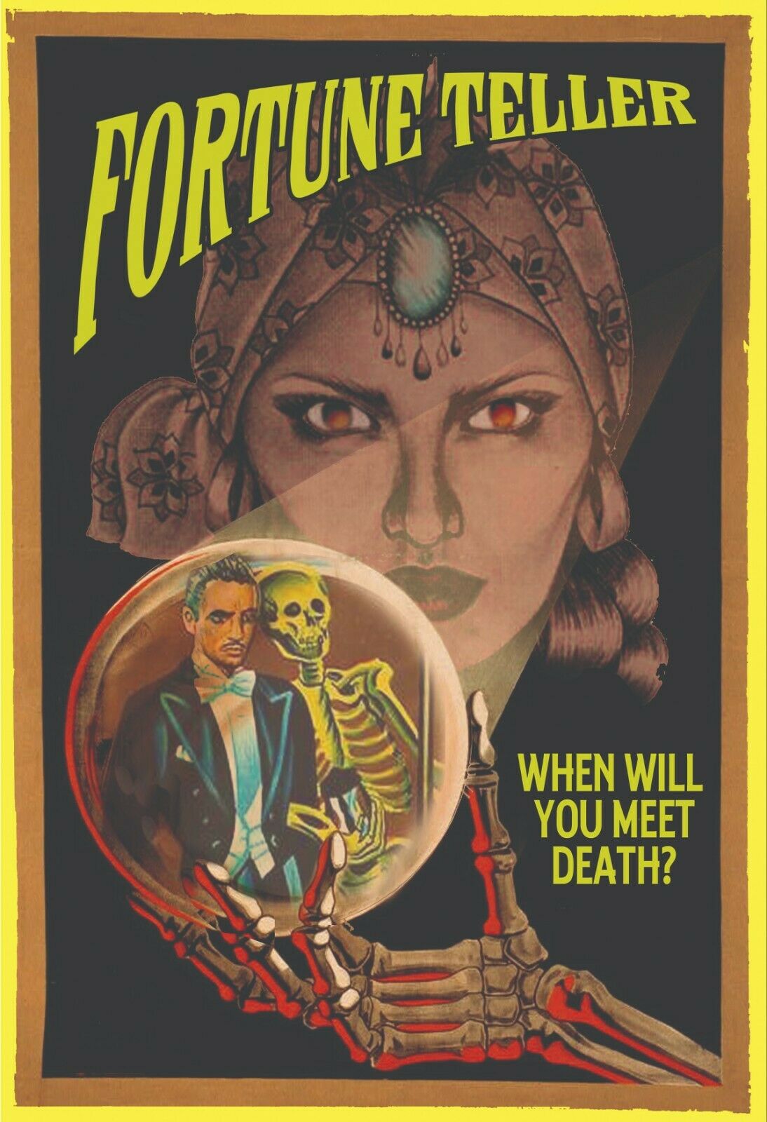 vintage fortune teller poster