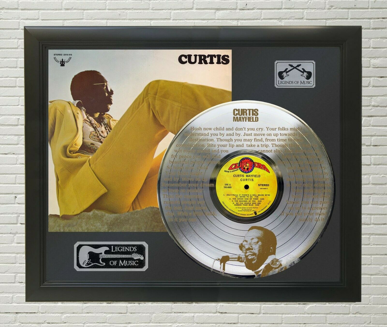 Curtis Mayfield - Move On Up Framed Legends Of Music Platinum LP