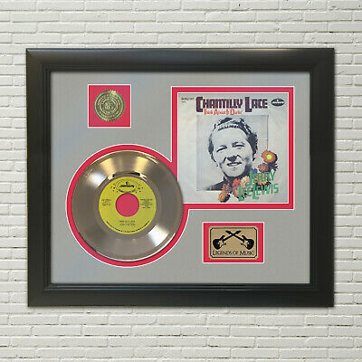 Jerry Lee Lewis Chantilly Lace Framed Picture Sleeve Gold 45 Record Display