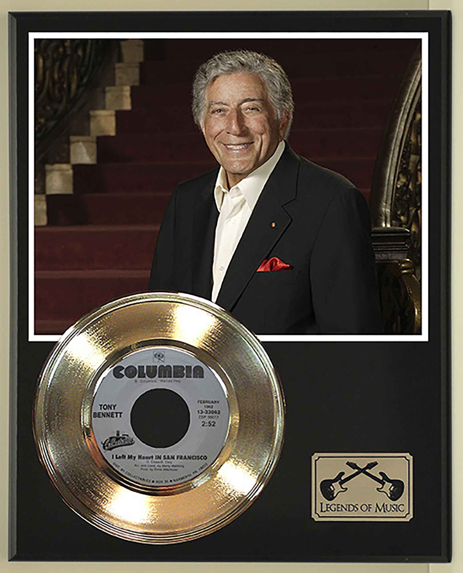 Tony Bennett - I Left My Heart In San Francisco Gold 45 Record Ltd Edition  Display Award Quality