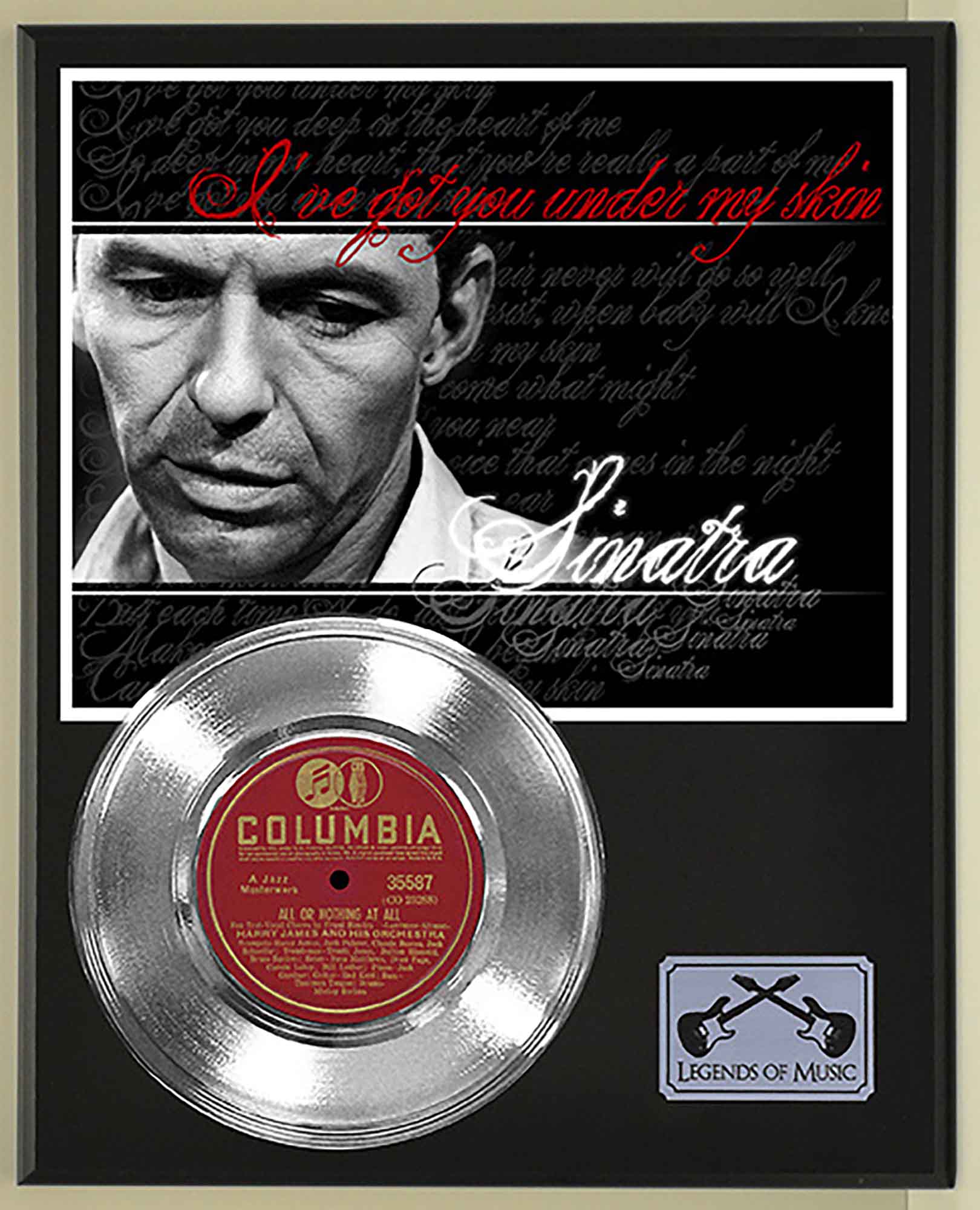 Frank Sinatra - All Or Nothing At All Platinum 45 Record Ltd Edition  Display Award Quality