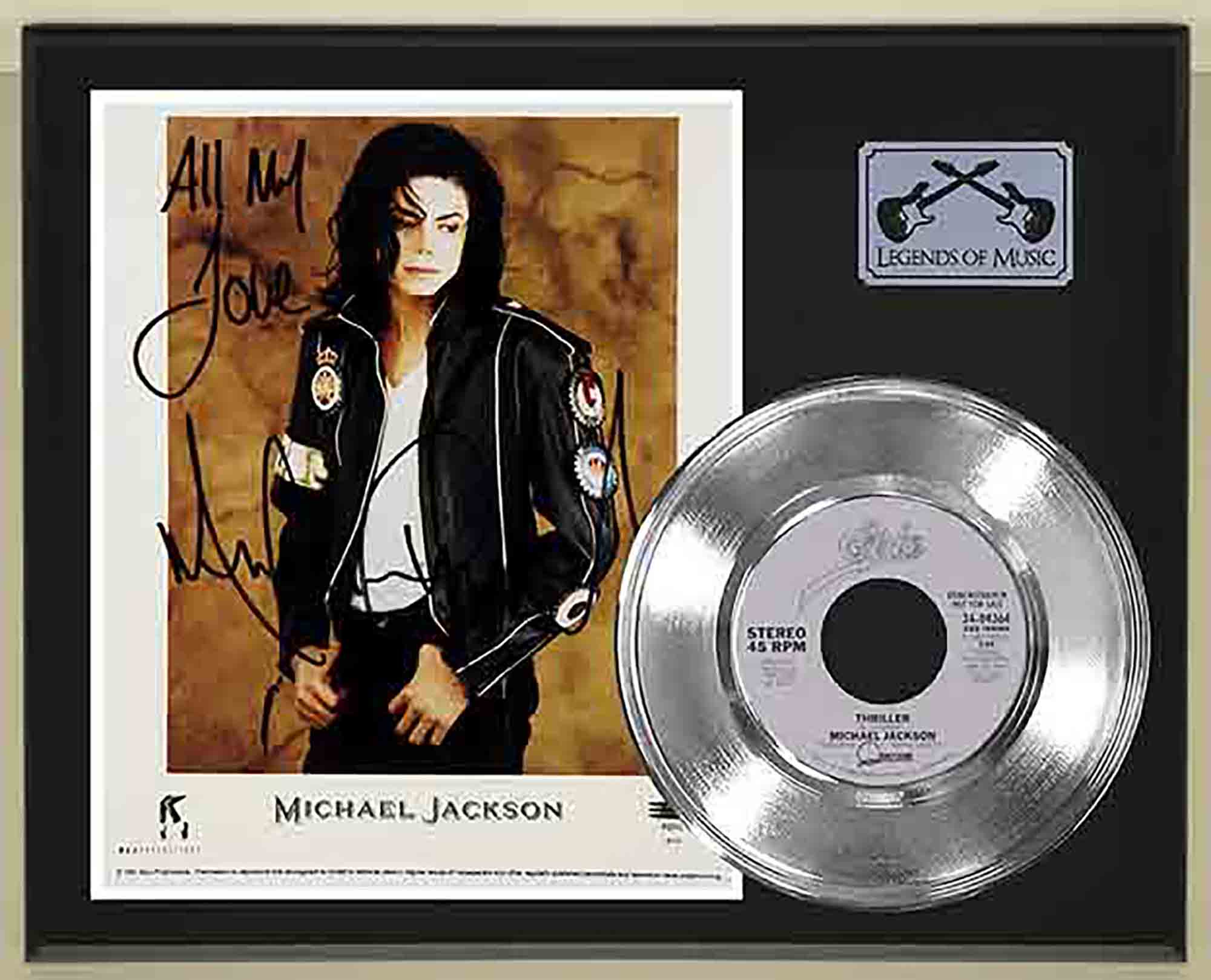 Michael Jackson Vinyl Record Autograph