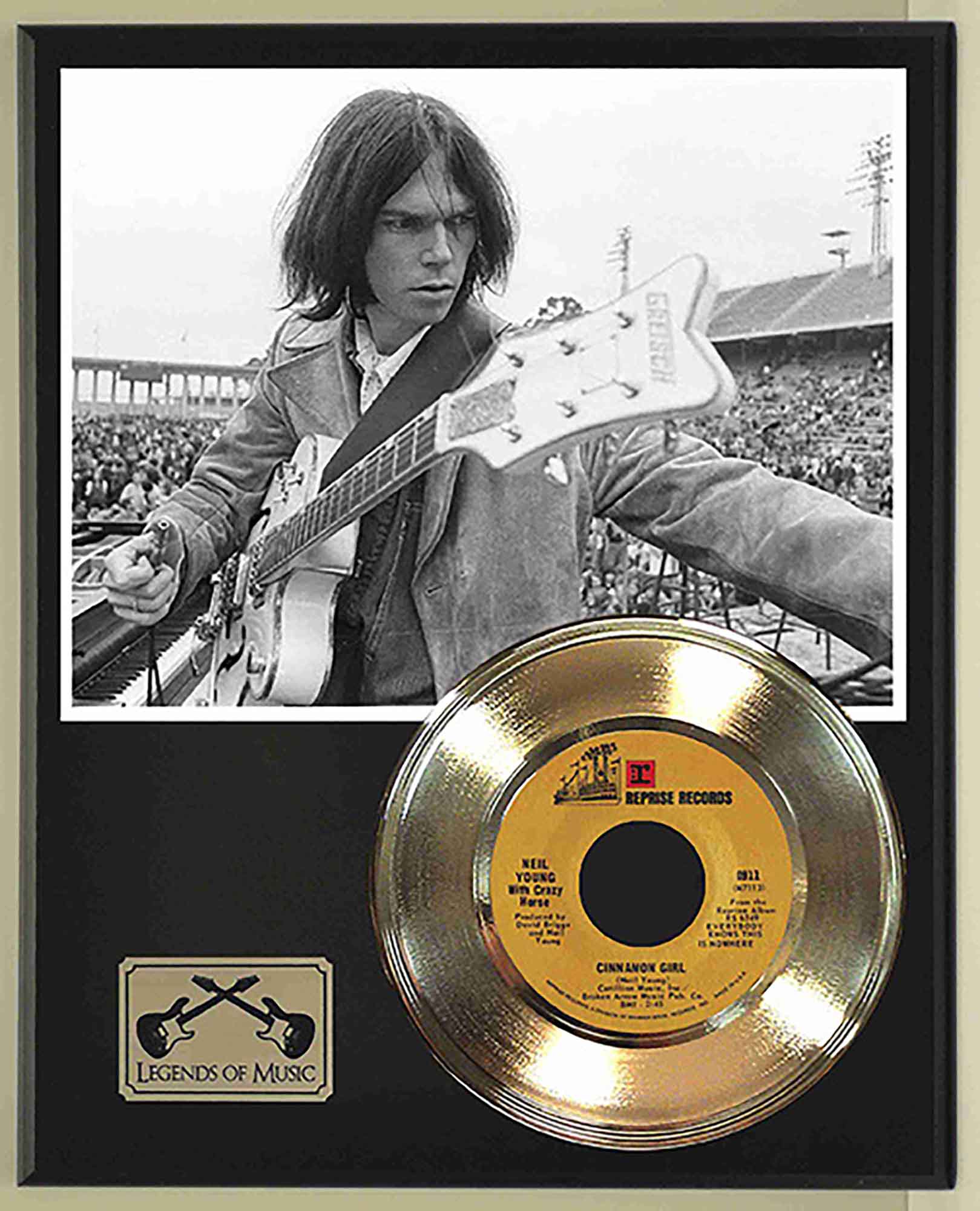 Neil Young - Cinnamon Girl Gold 45 Record Ltd Edition Display