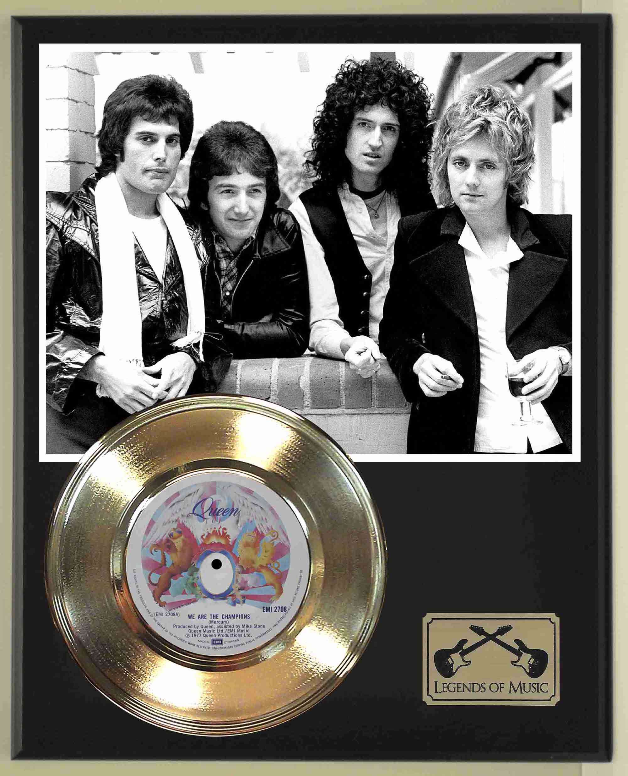 Sold at Auction: Queen We Will Rock You Gold Record 45 Purse