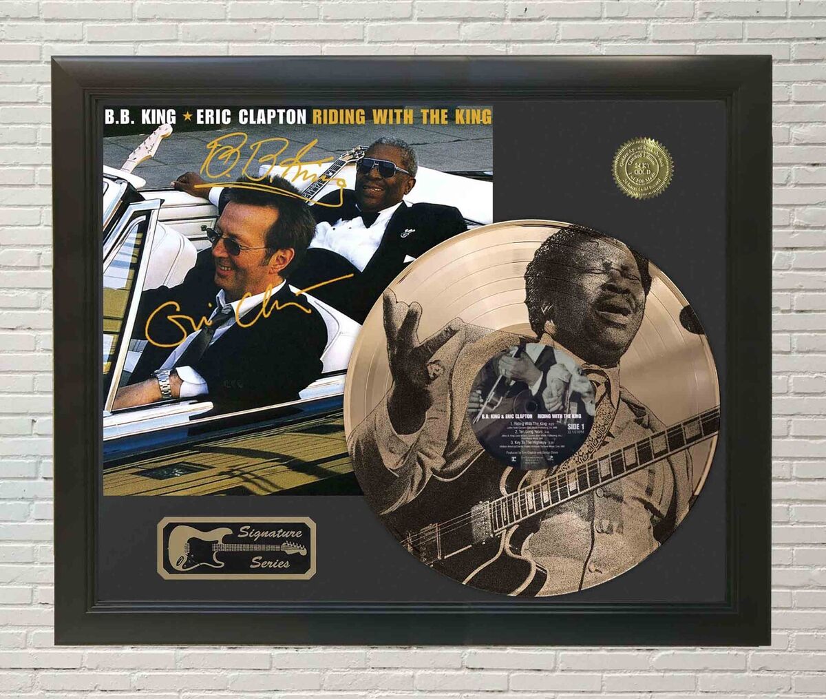 Eric Clapton B.B. King Driving The King Framed Laser Etched Picture LP ...