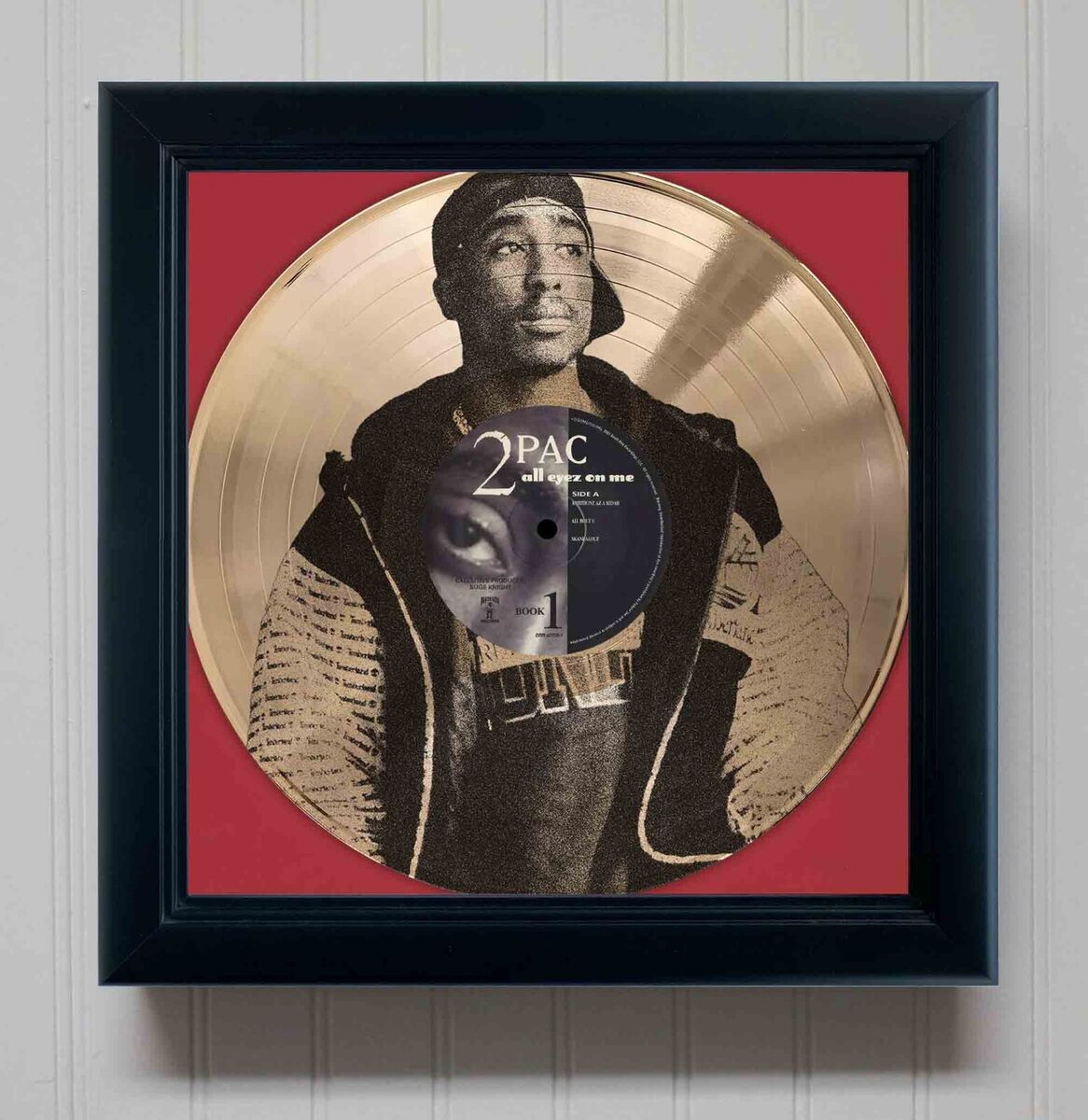 2Pac Tupac Shakur All Eyes On Me Framed GoldEtched LP Shadowbox - Gold  Record Outlet Album and Disc Collectible Memorabilia