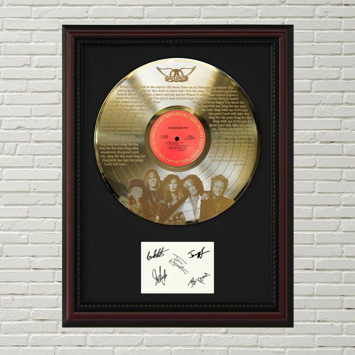 Motorhead Iron Fist Cherrywood Gold LP Record Signature Display M4