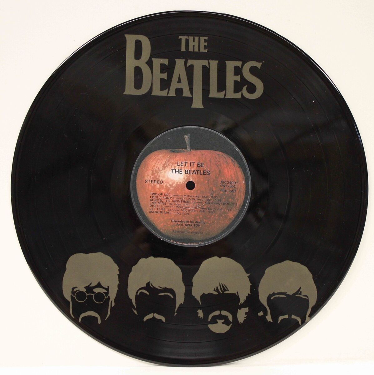 The Beatles Let It Be Vintage Script Song Lyric Music Wall Art