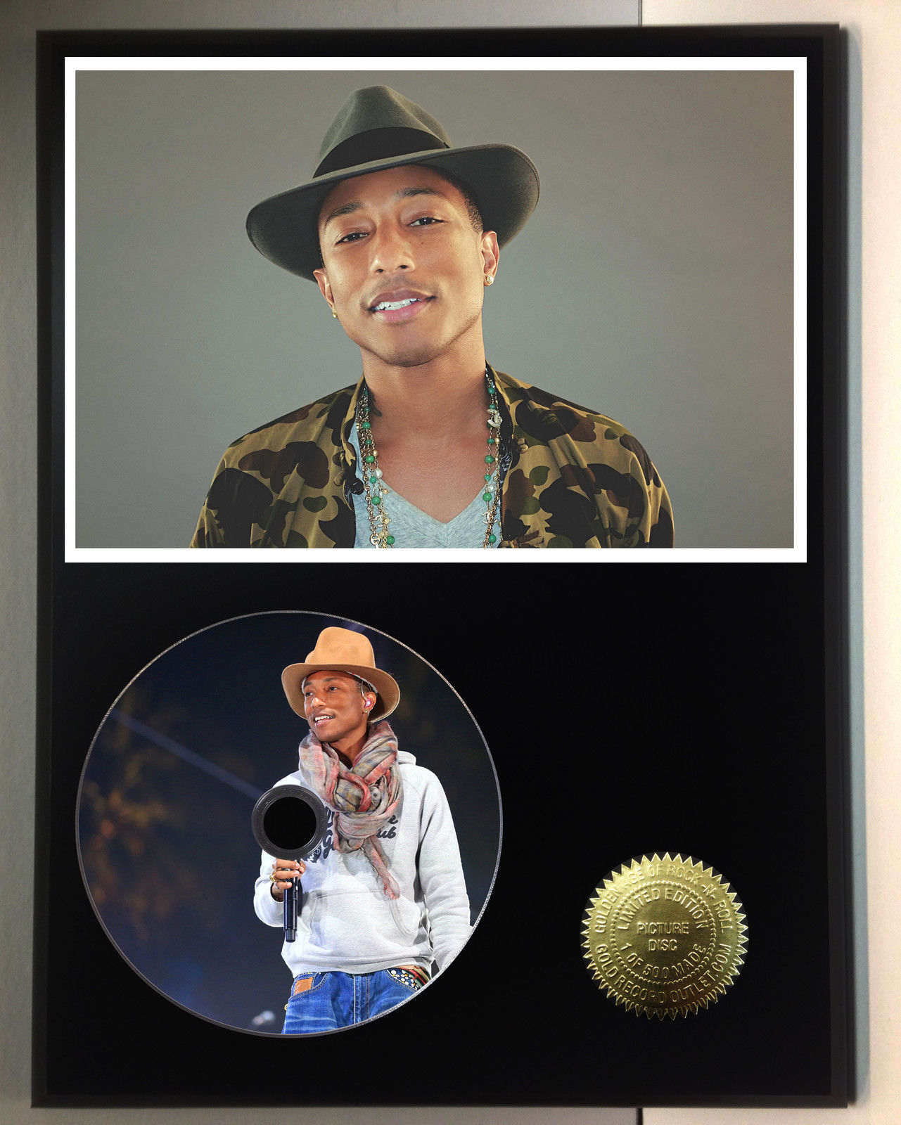 Pharrell Williams Ltd Edition Picture Cd Disc Display | Gold Record ...