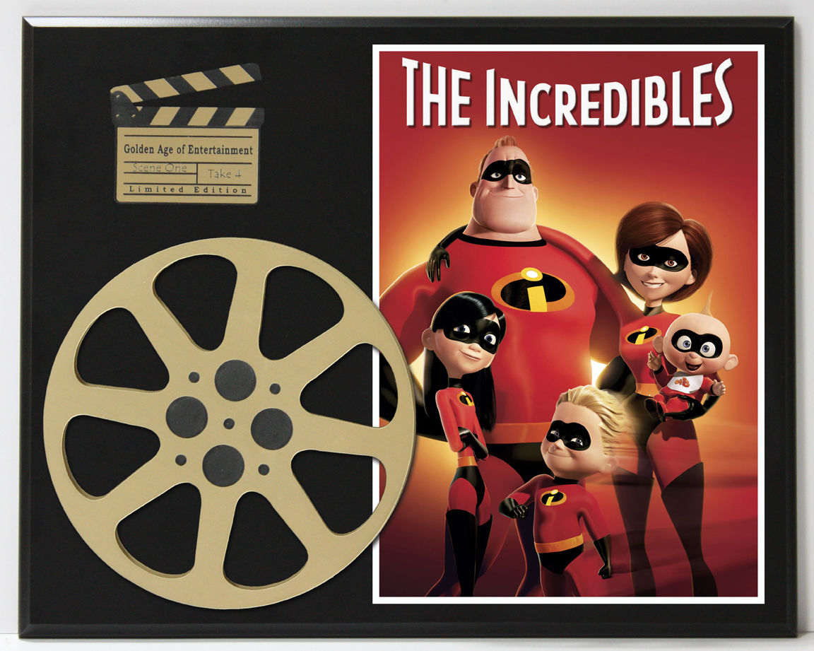 The Incredibles Animated Film Ltd Edition Movie Reel Display
