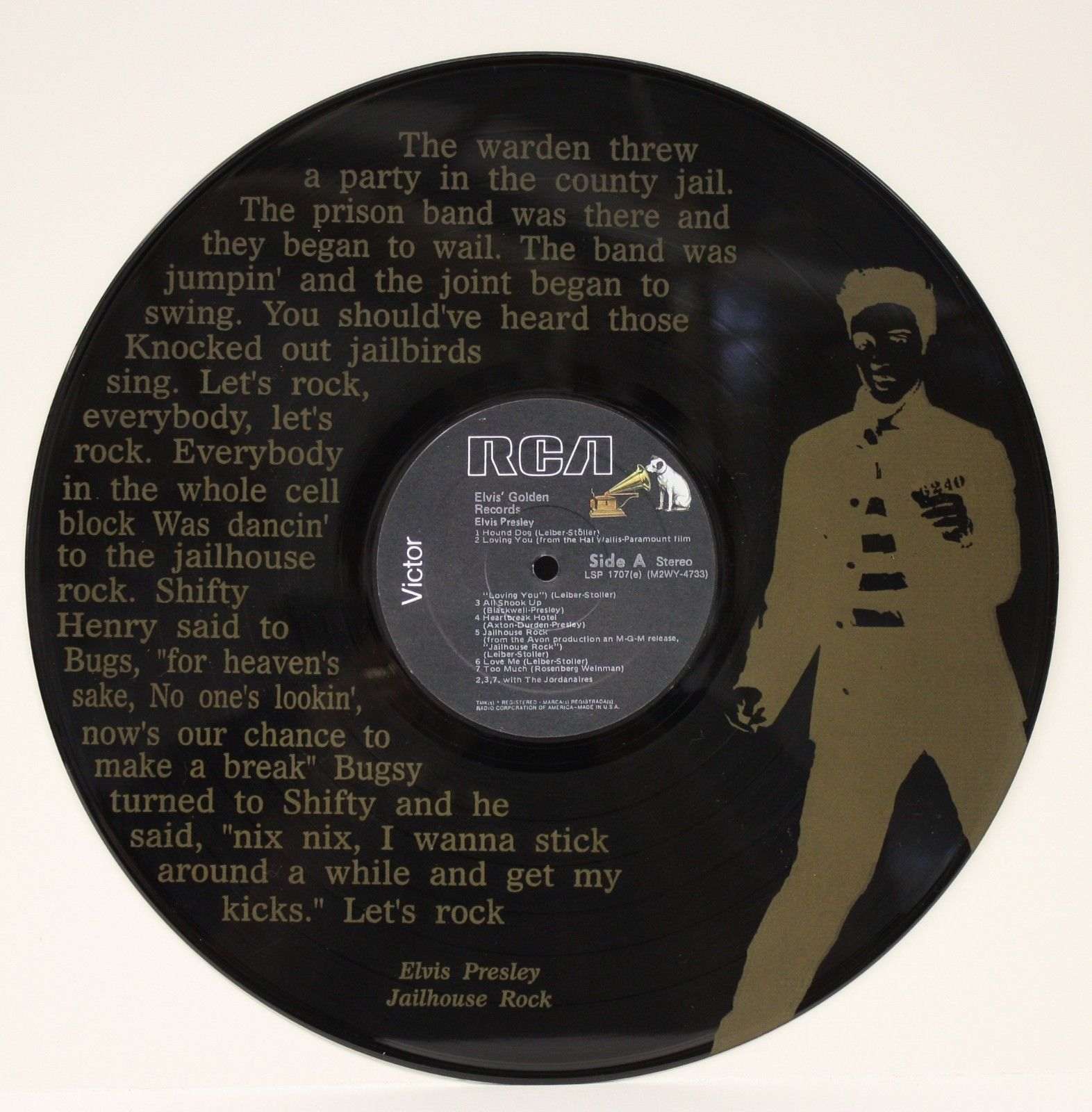 Personalised Song Lyrics Vinyl Record Wall Art LP Print