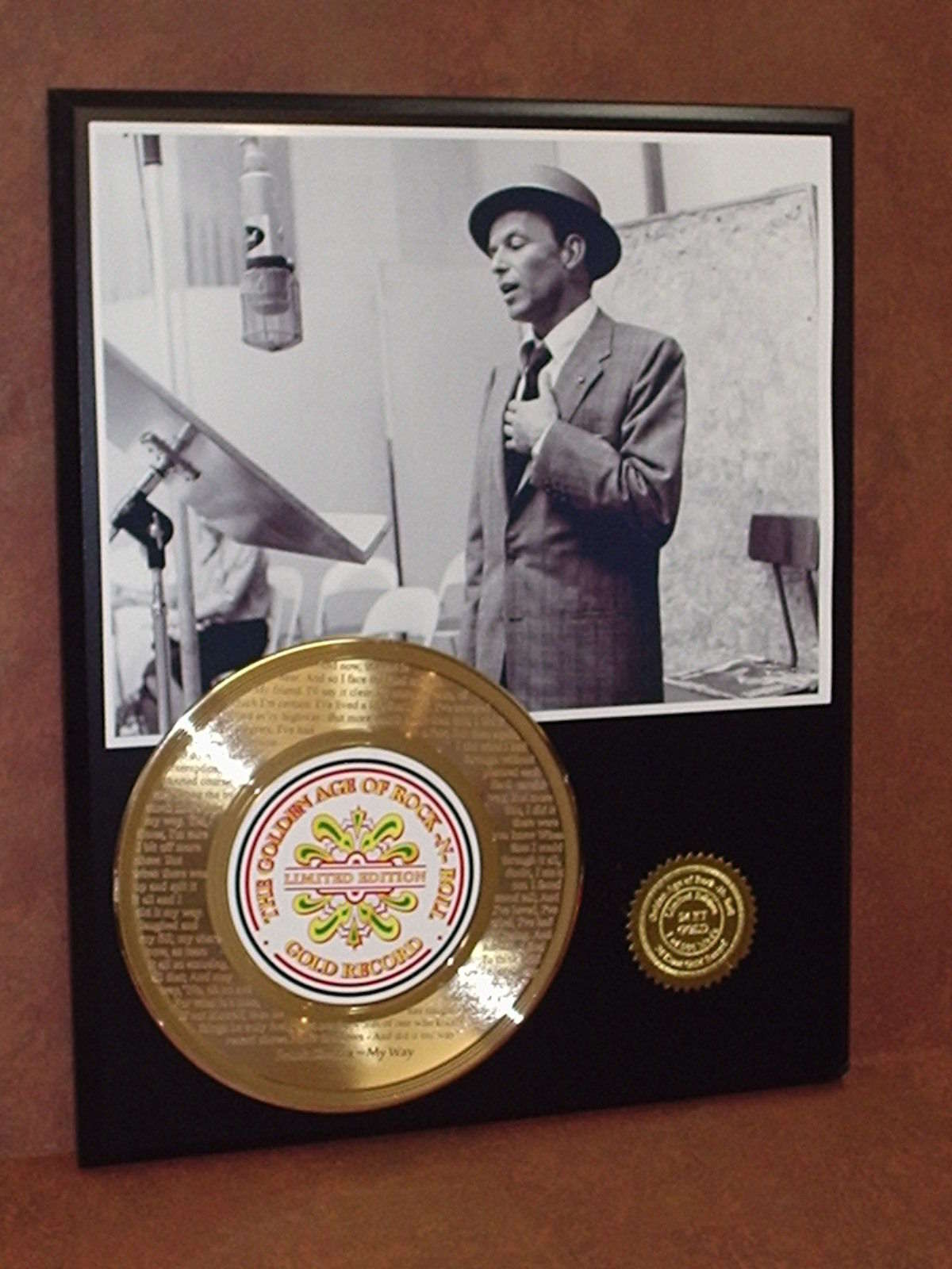 Frank Sinatra Etched W My Way 45 Gold Record Ltd Edition Display Gold Record Outlet Album And Disc Collectible Memorabilia