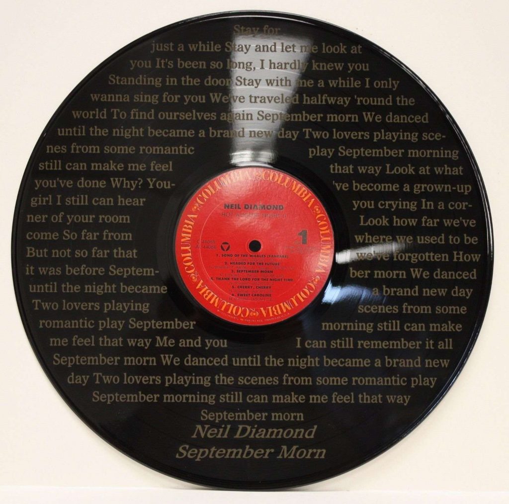 Neil Diamond Vinyl Lp Etched W September Morn Lyrics Ltd Edition Wall 