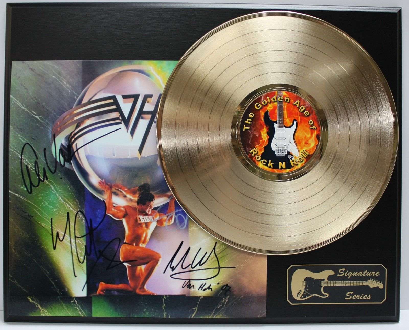 Van Halen 4 Lp Ltd Edition Signature Record Display Gold Record