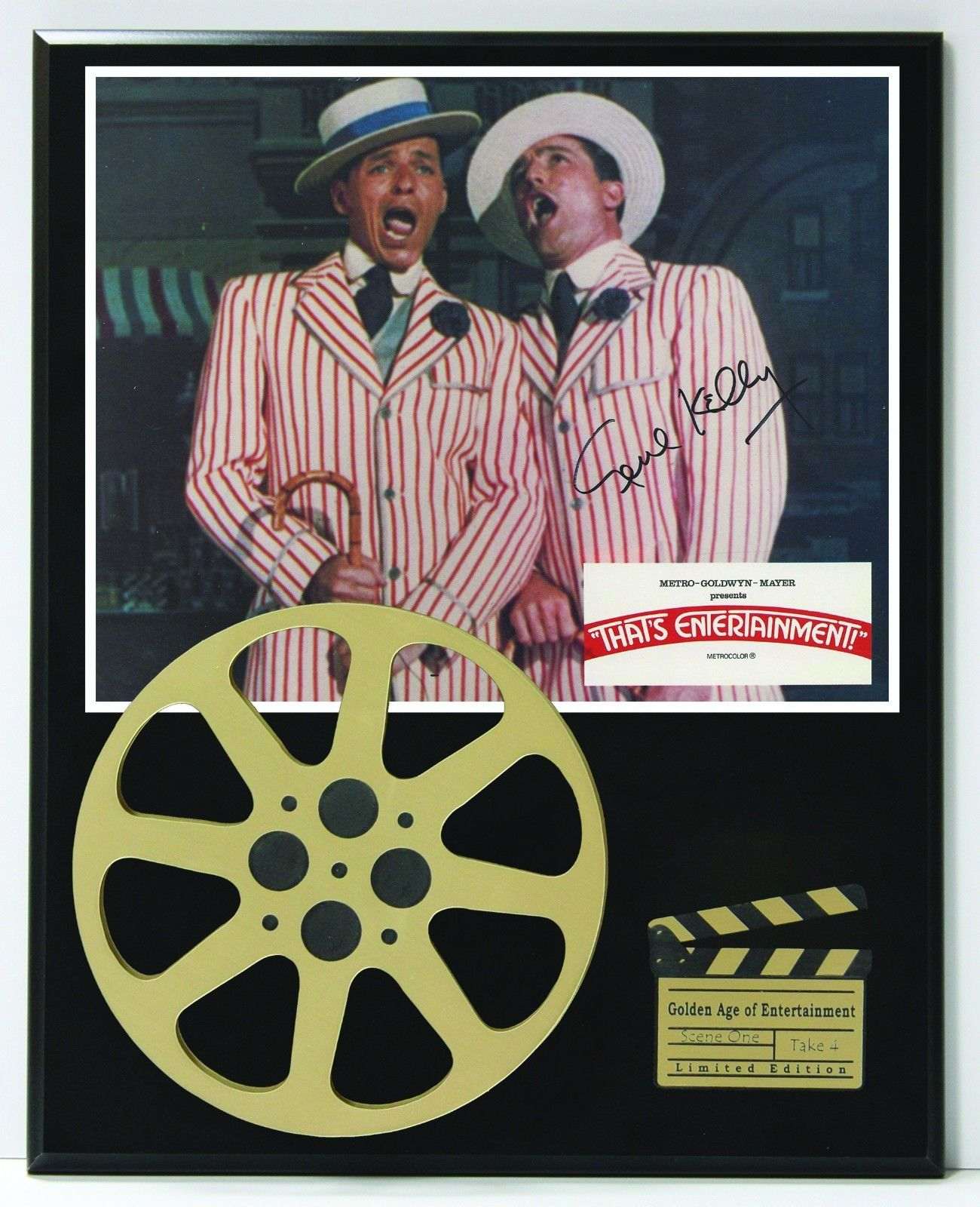 Gene Kelly Limited Edition Reproduction Signature And Film Reel