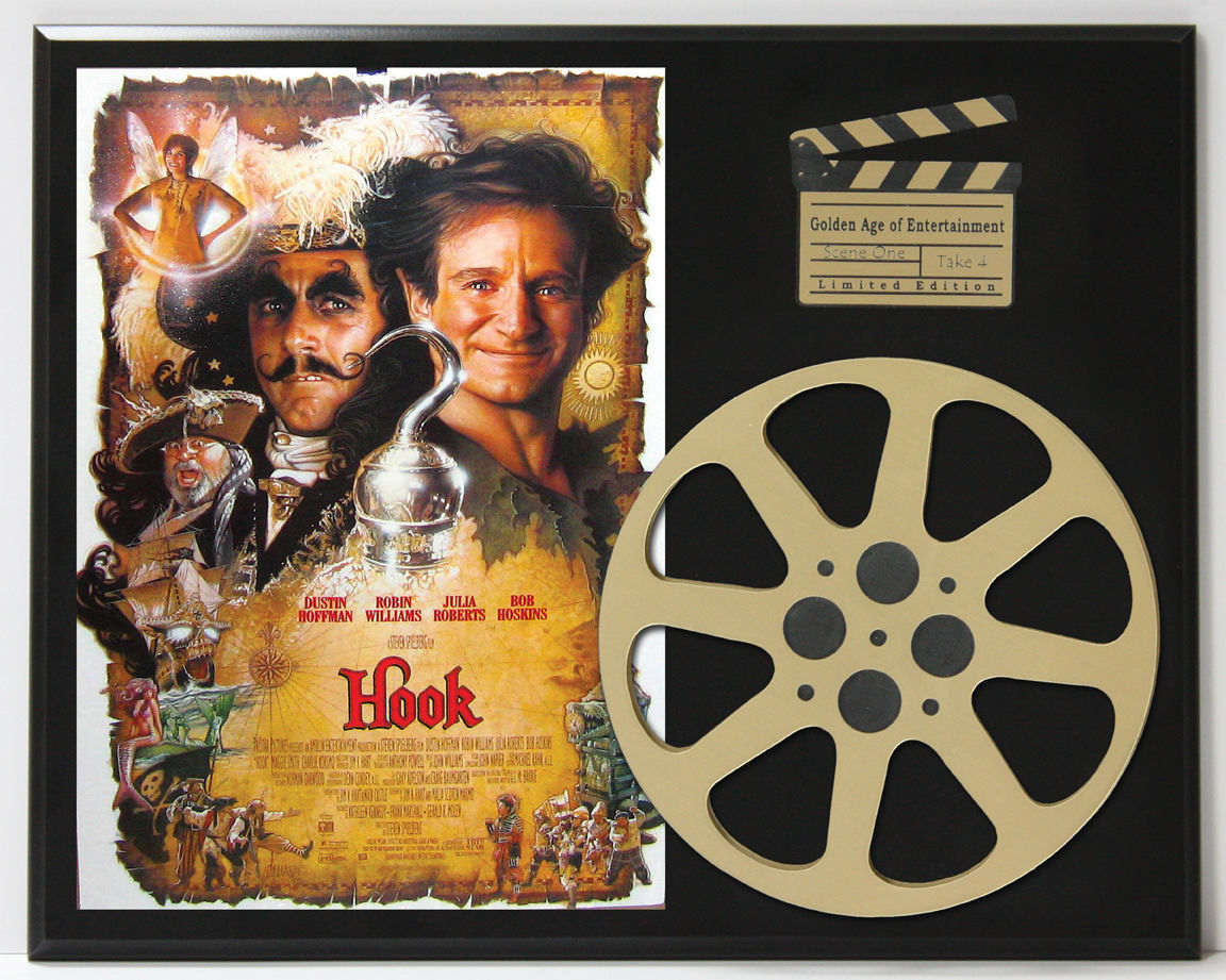 Hook With Robin Williams Dustin Hoffman Ltd Edition Movie Reel Display -  Gold Record Outlet Album and Disc Collectible Memorabilia