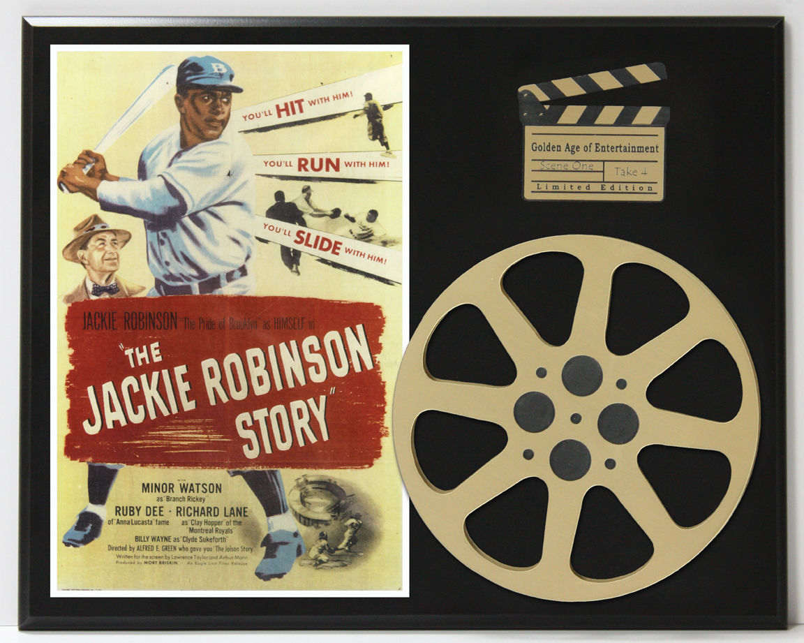 Film still from The Jackie Robinson Story showing Jackie Robinson