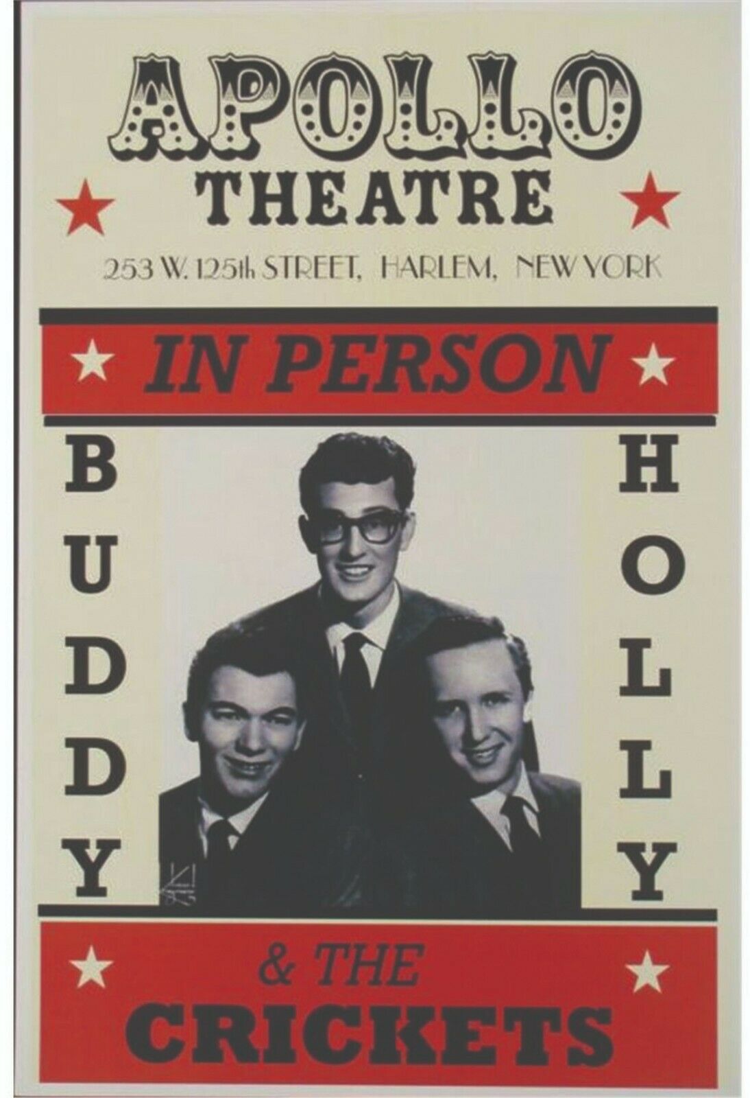 American Singer BUDDY HOLLY Glossy 8x10 Photo Musical Print Poster 