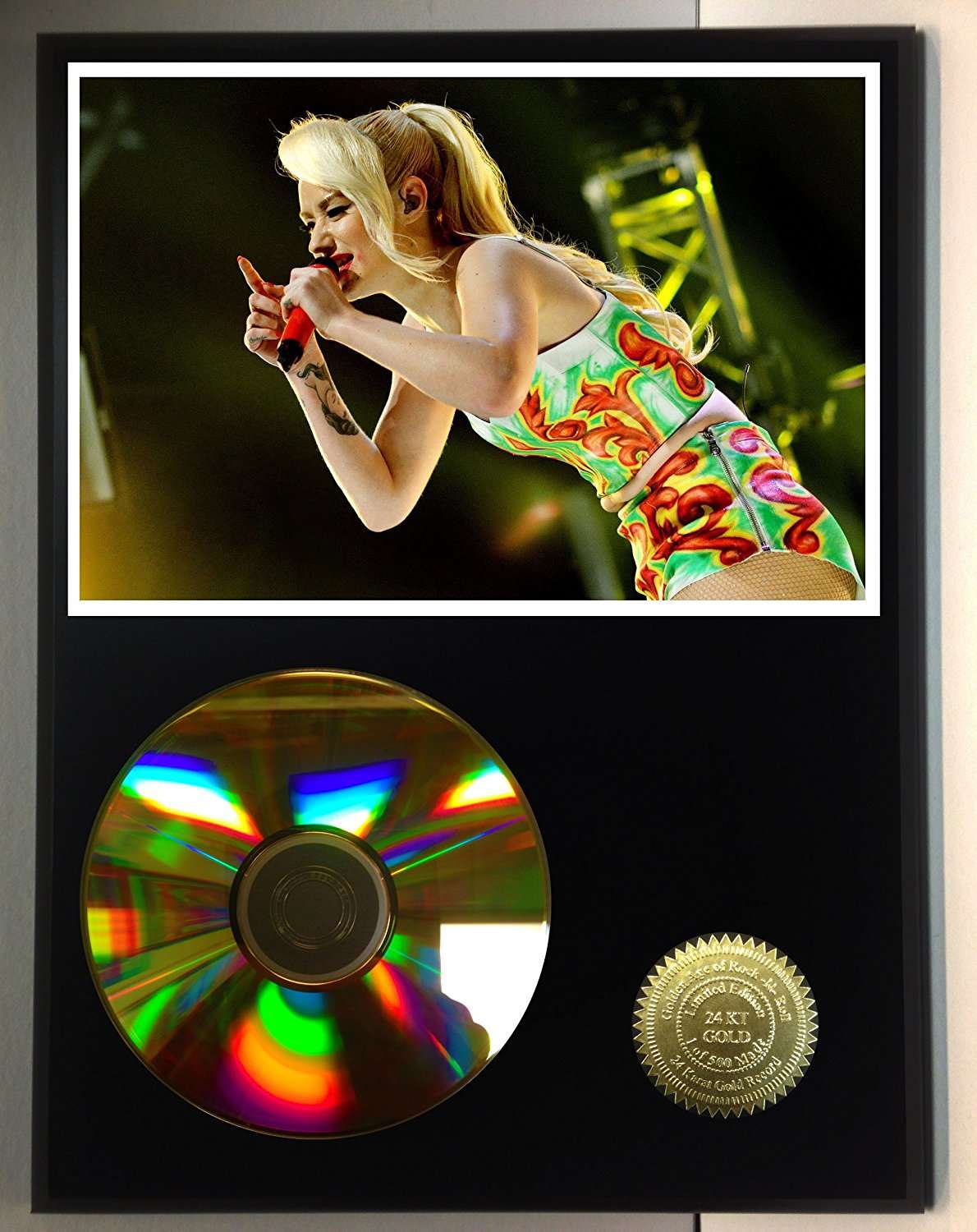 Iggy Azalea Limited Edition 24 Kt. CD Display Plaque - Gold Record Outlet  Album and Disc Collectible Memorabilia, image size:1190x1500