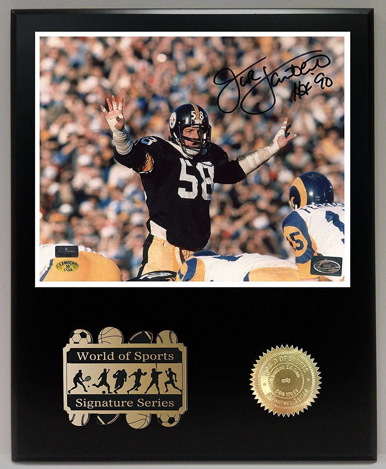 Jack Lambert Ltd. Edition Sports Reproduction Signature Display - Gold  Record Outlet Album and Disc Collectible Memorabilia