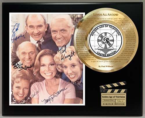 Mary Tyler Moore Show Limited Edition Signature And Laser Etched Theme Song Lyrics Display Gold Record Outlet Album And Disc Collectible Memorabilia