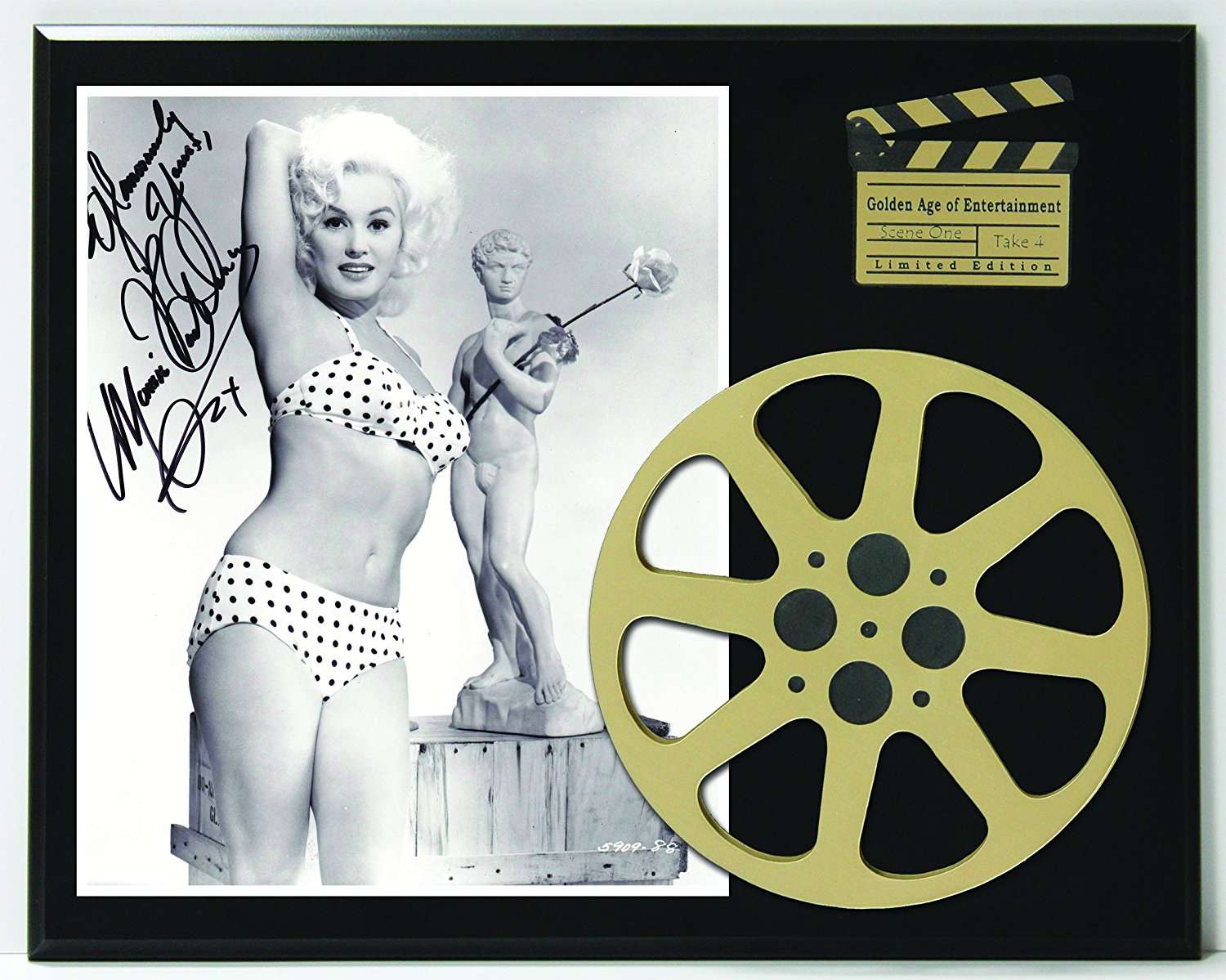 Mamie Van Doren Limited Edition Reproduction Autographed Movie Reel Display  K1 - Gold Record Outlet Album and Disc Collectible Memorabilia