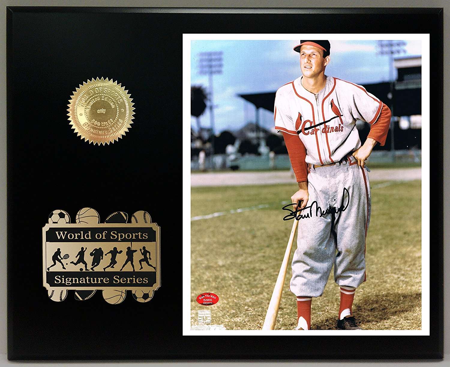 Stan Musial Reproduction signed archival quality photo 01 - Gold