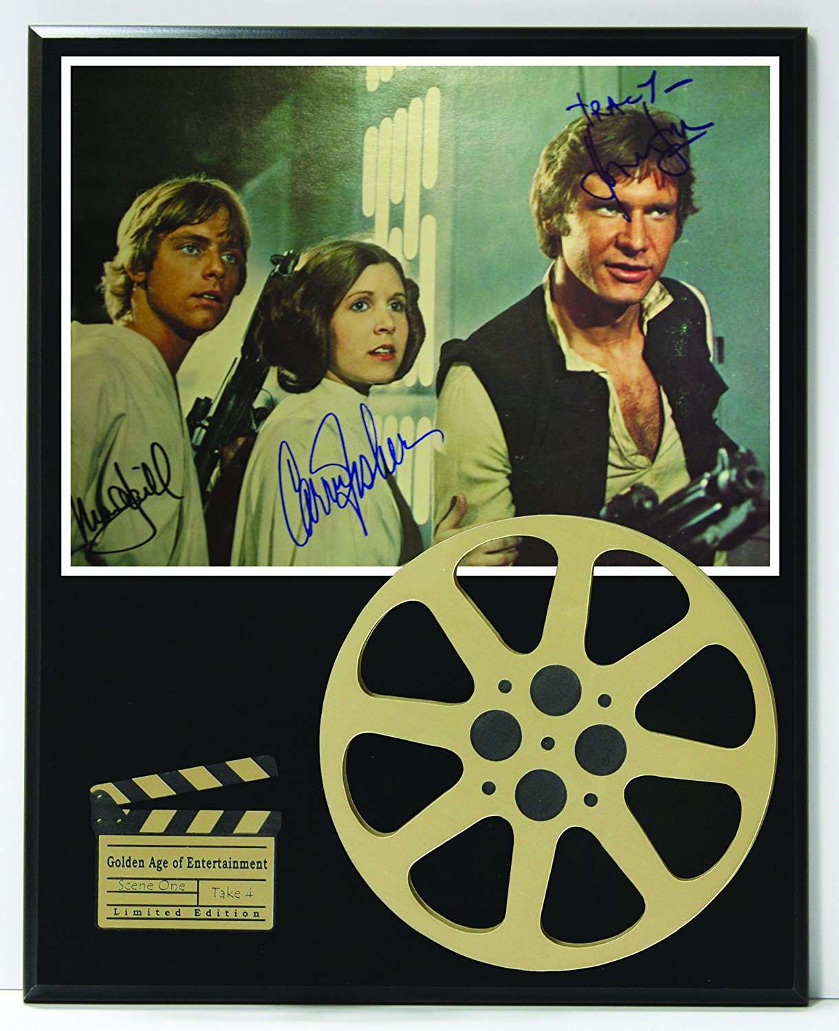Star Wars Cast Limited Edition Reproduction Autographed Movie Reel Display  K1 - Gold Record Outlet Album and Disc Collectible Memorabilia